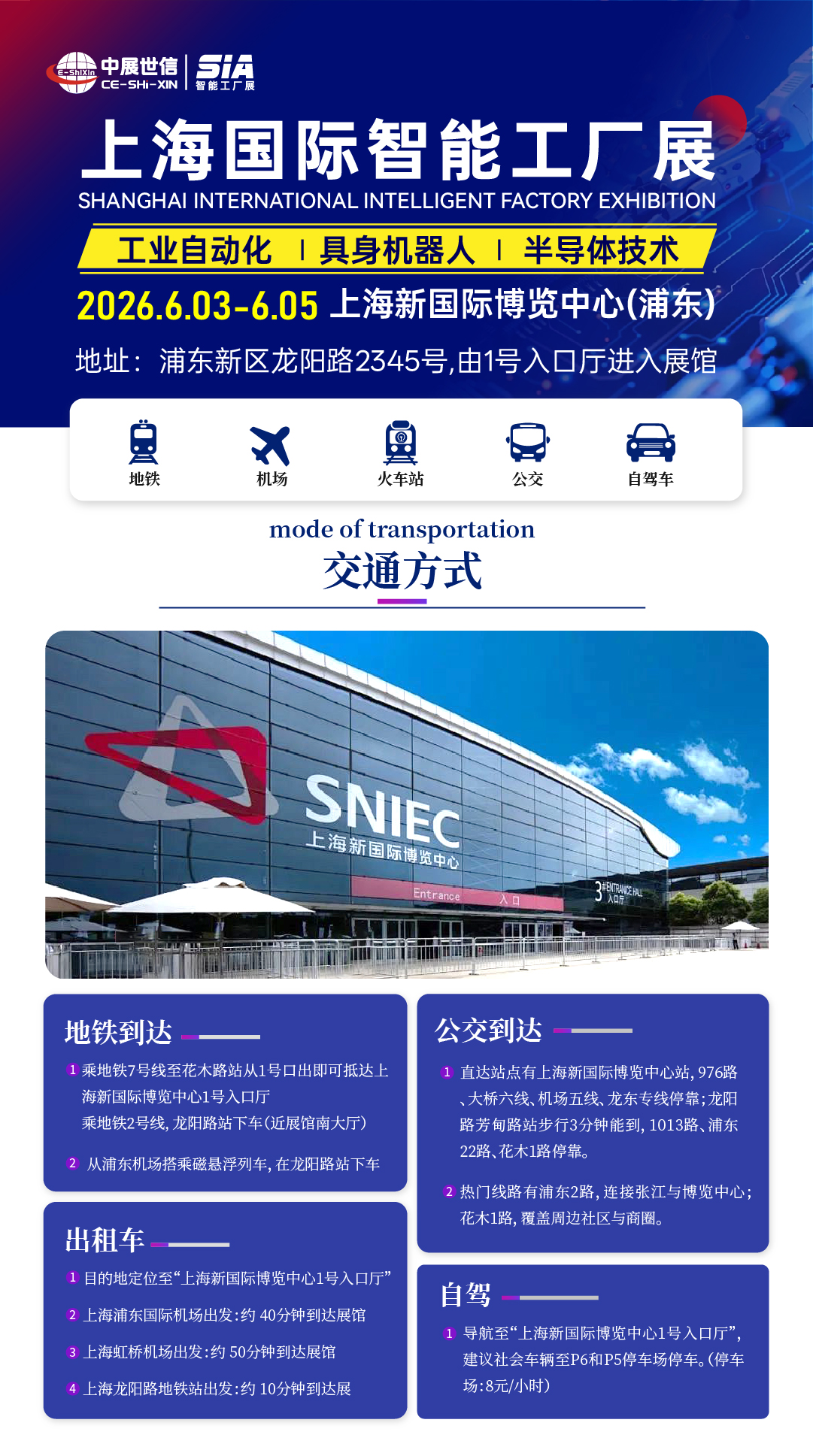 上海新国际博览中心交通路线